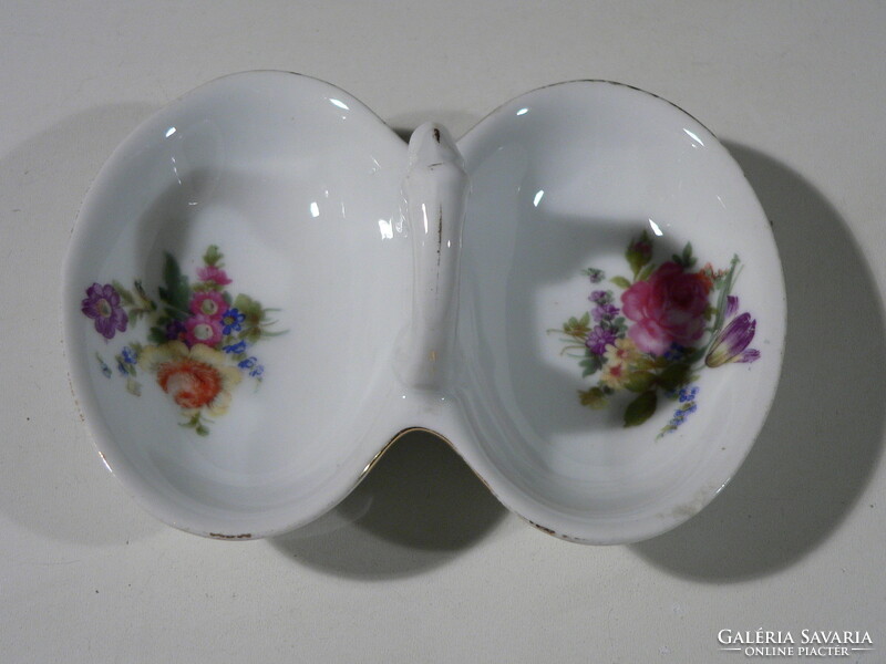 German porcelain spice holder/salt holder, with flower pattern decor, for sale cheaply