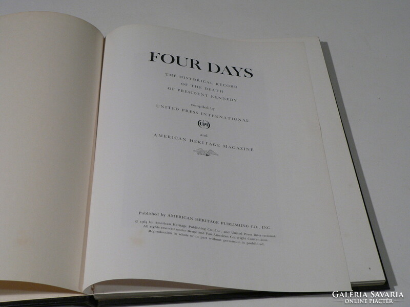Four Days - Kennedy Elnök halálának körülményeit bemutató könyv olcsón eladó