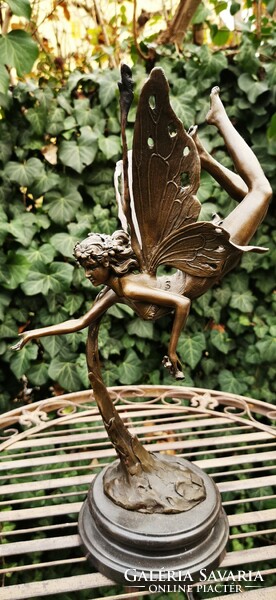 Flying fairy - bronze statue