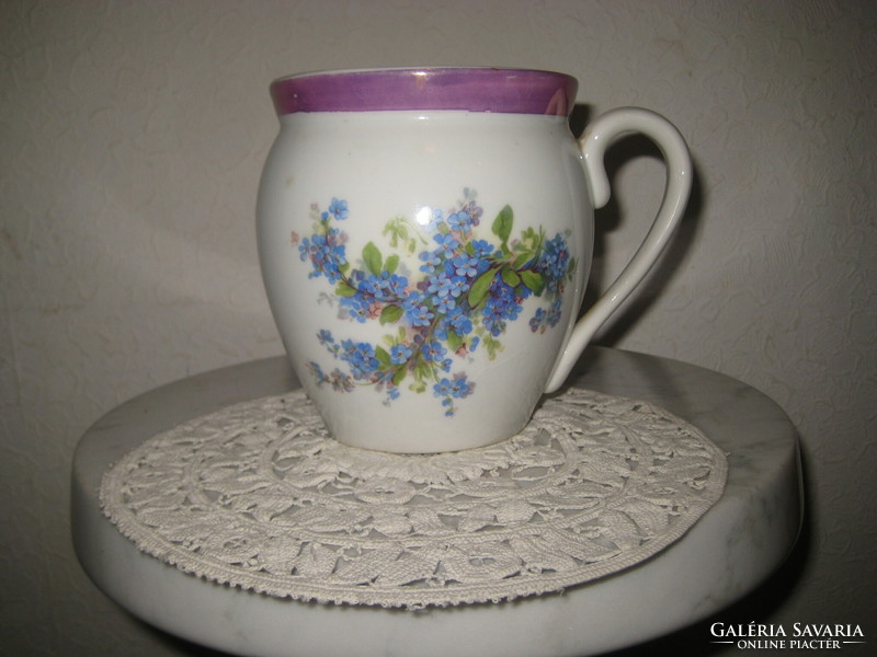 Zsolnay bunch, with a nice forget-me-not pattern, unmarked, perfect piece, 12 cm