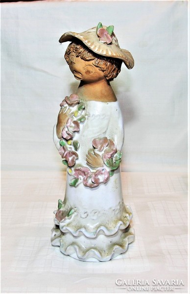 Antalfiné saint katalin - hat with flowers - 28 cm