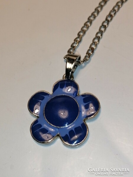 Fire enamel flower pendant (865)