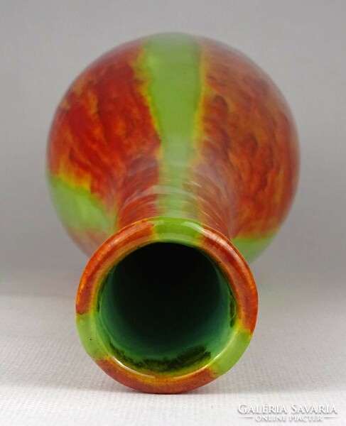 1L715 marked industrial art trickled glaze huge retro ceramic vase 35 cm