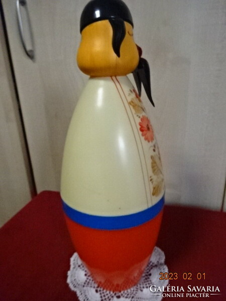 Műanyag orosz bábu - Kazahsztán -figura, magassága 33 cm. Vanneki! Jókai.