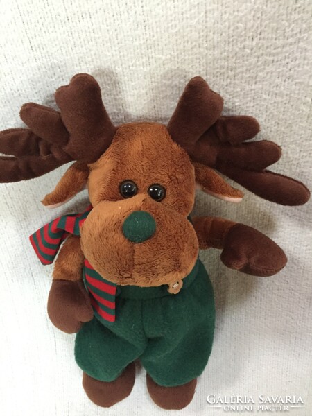 Reindeer mascot figure, can be attached to belt or arm