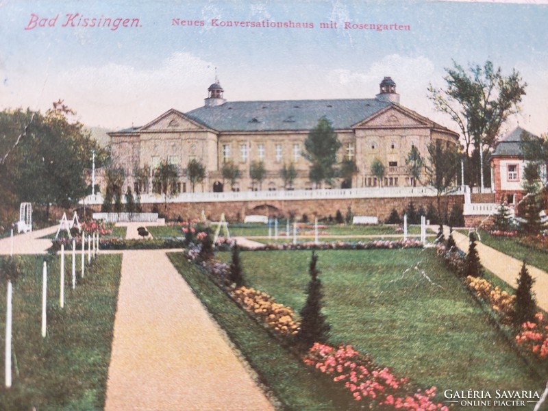 Régi képeslap 1955 levelezőlap Bad Kissingen