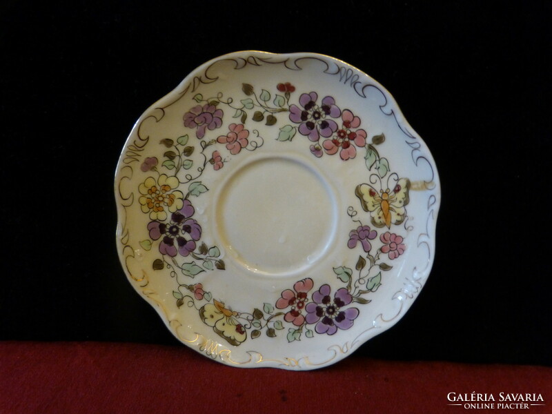2 pcs. Butterfly zsolnay, bowl, small plate.