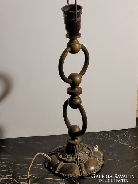 Antik Bronz Fém Asztali Lámpa 55cm 1930