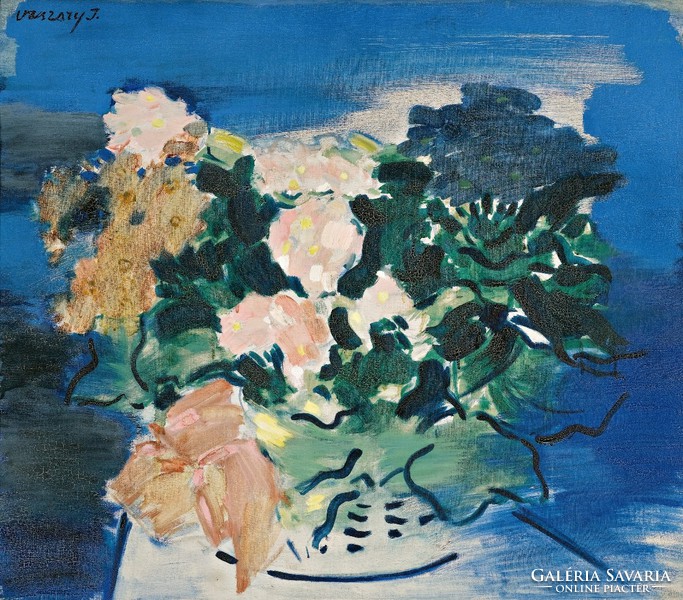 Vaszary János - Virágok vázában - reprint