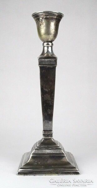 1M193 old large English-style silver-plated candle holder 30 cm