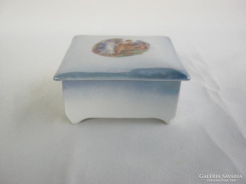 Drasche porcelain scene with bonbonier box