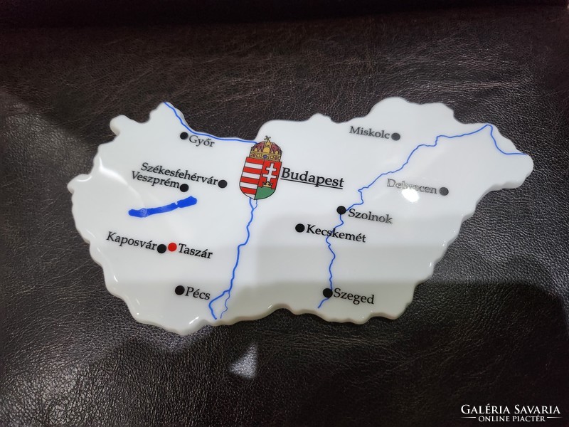 Zsolnay Hungary porcelain map