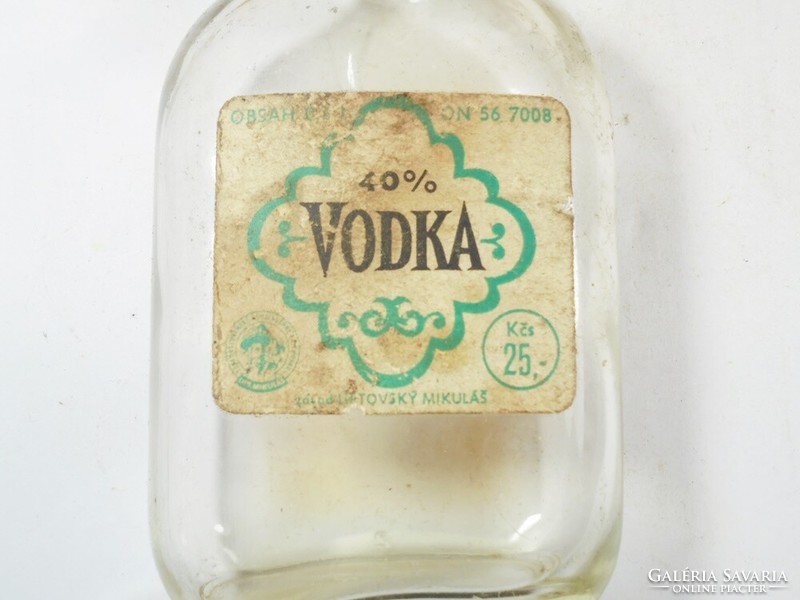 Old retro glass bottle of vodka Liptovsky Santa Czechoslovakia - 1980s