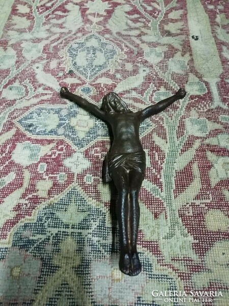 Small corpus, beautiful cast iron Jesus from a church or chapel, 19th century piece