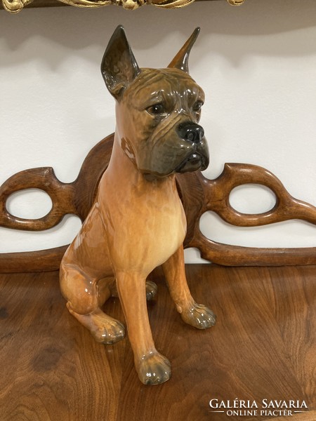 Large goebel porcelain boxer dog - 35 cm
