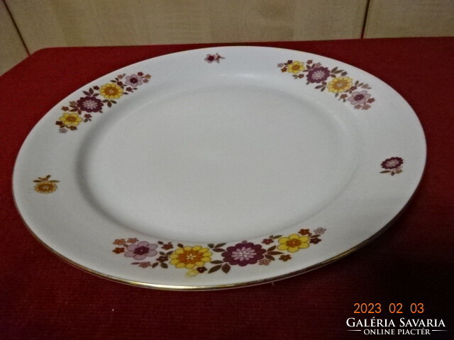 Alföldi porcelain flat plate, flower pattern. Jokai.