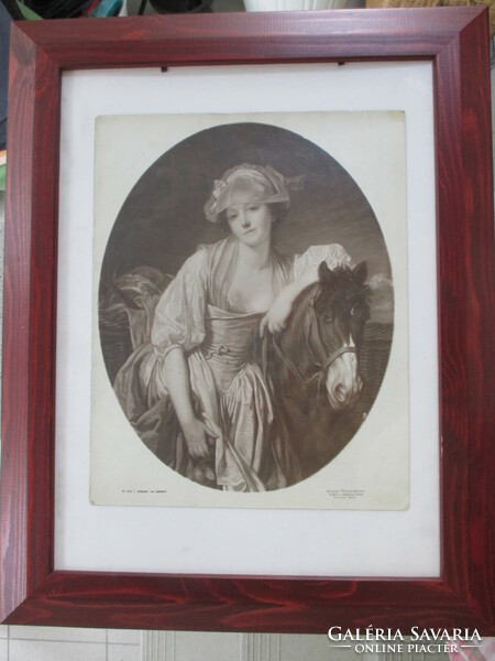 Classic wooden picture frame with glass, back, in mint condition