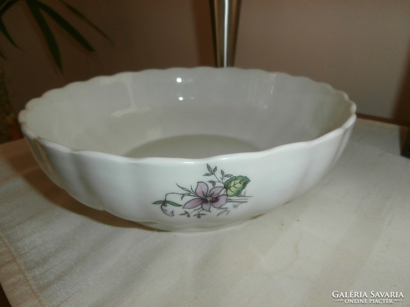 Scotch bowl with violet ruffled edges