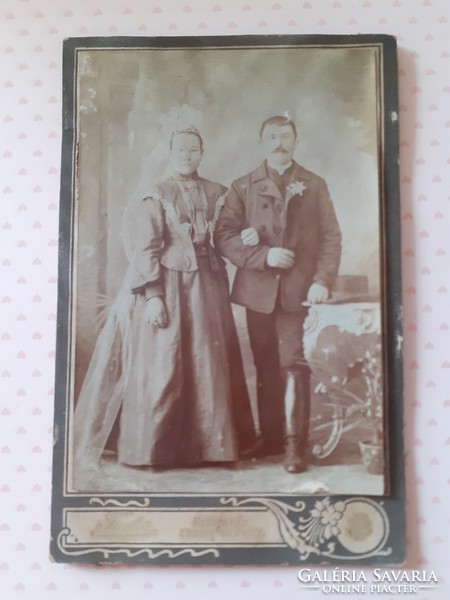 Antik esküvői fotó Fanto Bernát Kecskemét műtermi fénykép