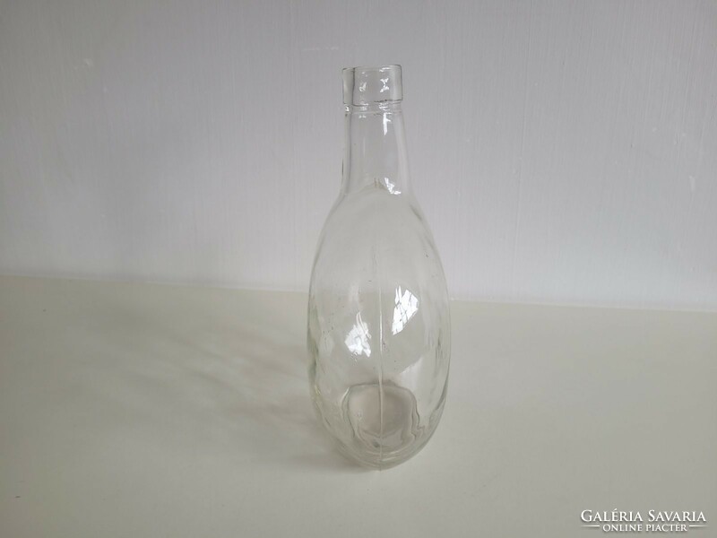 Régi sonkaüveg színtelen 2 literes vintage palack