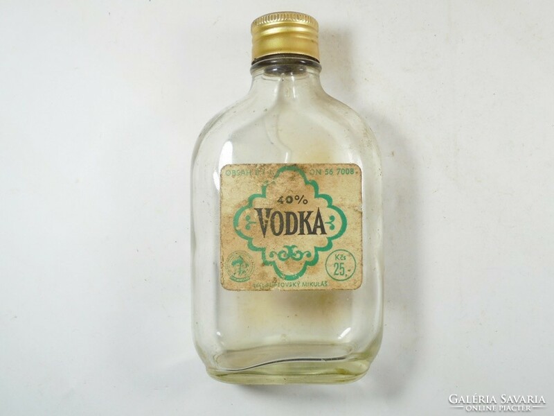 Régi retro üveg palack vodka Liptovsky Mikulás Csehszlovák - 1980-as évek