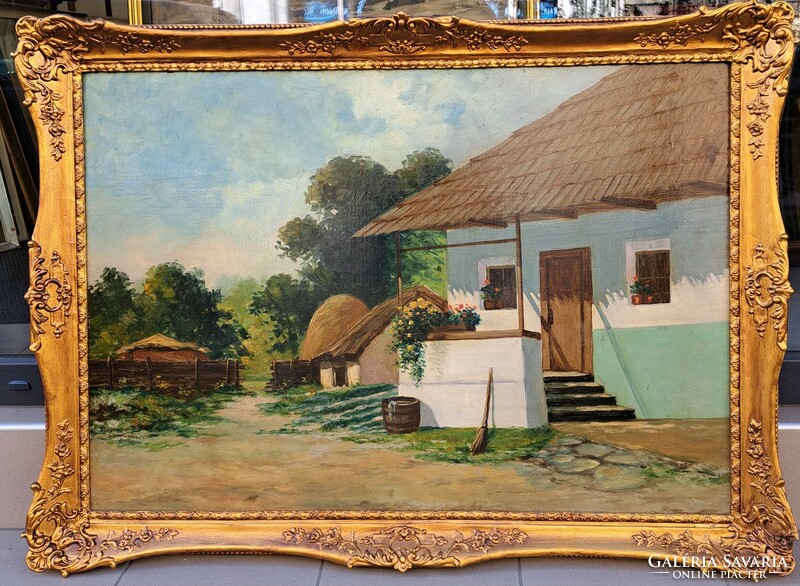 Ism. Painter: farmyard, 70x100 cm.
