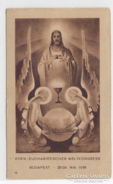 xxxiv. Eucharistic World Congress Budapest 24-29 May. 1938. Saint image - prayer image