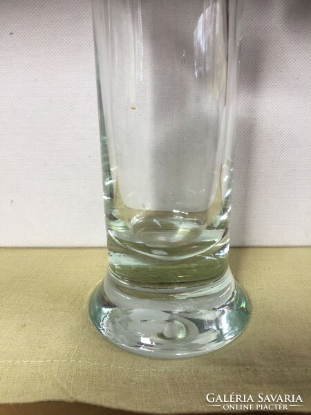 Hullámos szélű vastagüveg váza (M151)