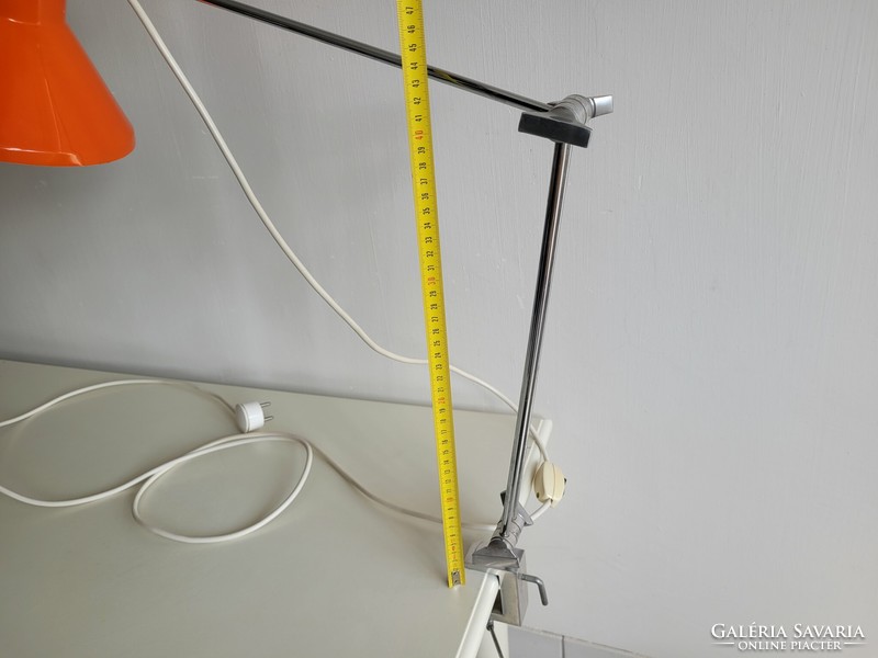 Régi retro Szarvasi hosszú karos állítható asztali lámpa mid century íróasztal lámpa