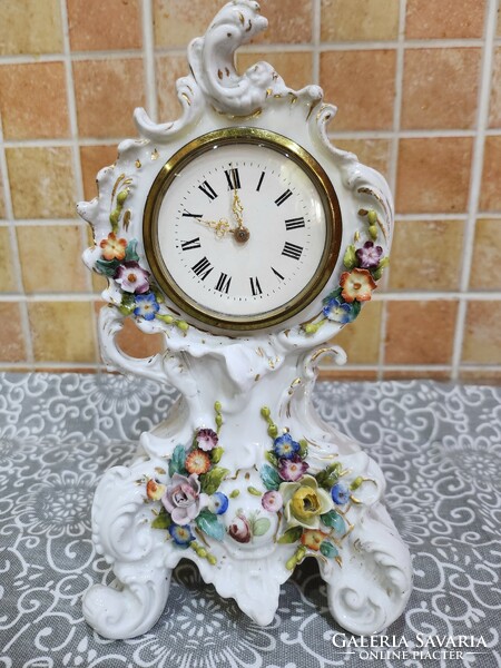 Alt wien antique Viennese porcelain table clock