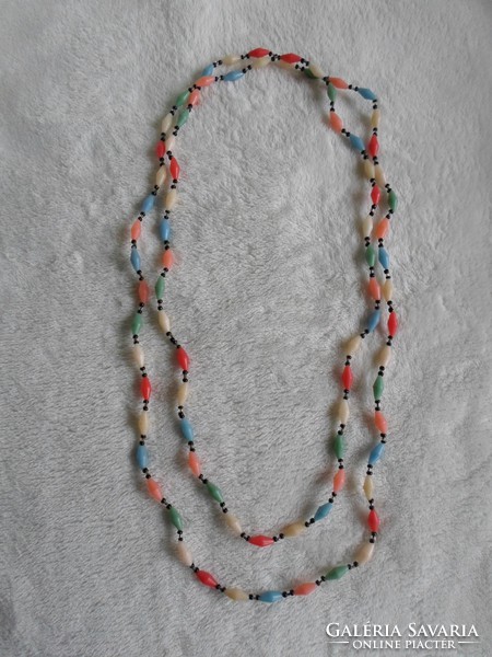 Retro colorful long necklace, 145 cm