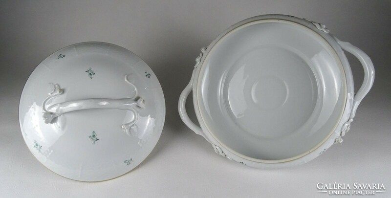1L685 Herend porcelain soup bowl with antique flower pattern