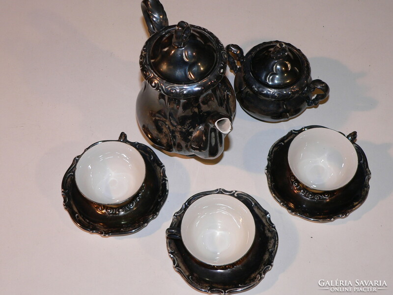 Bavaria Feinsilber  ezüstözött porcelán - kávés szett olcsón eladó
