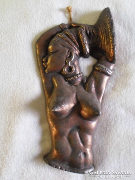African female nude, wall relief 30 cm