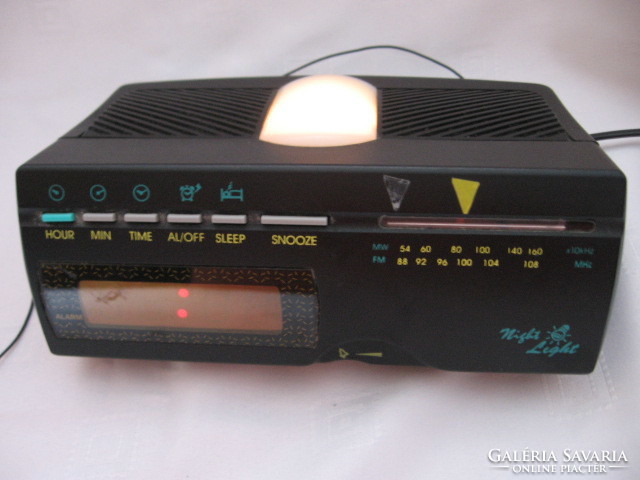 Night light illuminated alarm radio