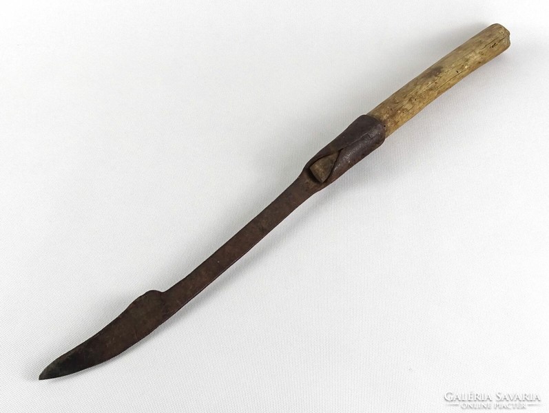 1L705 Antik kovácsoltvas cirokvágó szerszám 66 cm