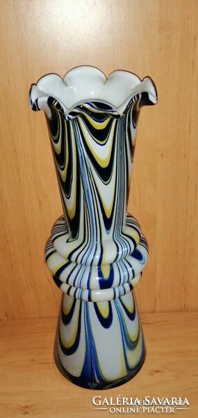 Old multi-colored glass vase 37 cm (1 / d)