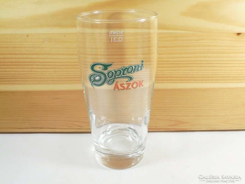 Old retro pub beer glass Sopron aces 0.3 liter