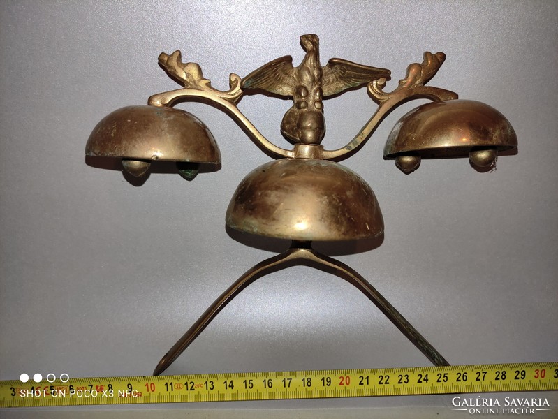Antique genuine copper sleigh bell for reindeer and horse, three pieces available, price per piece, video also available
