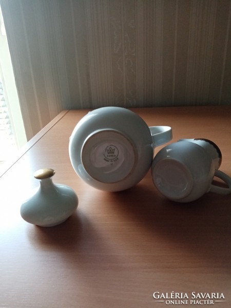 Kahla white German porcelain coffee and tea jug / jug and milk and cream spout