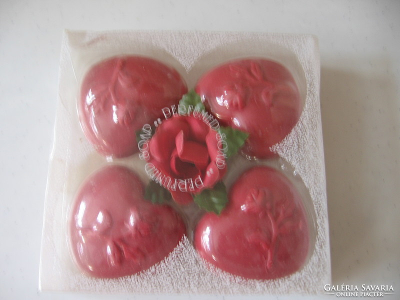 Retro memory. Also for Valentine's Day, a heart-shaped rose-scented soap package