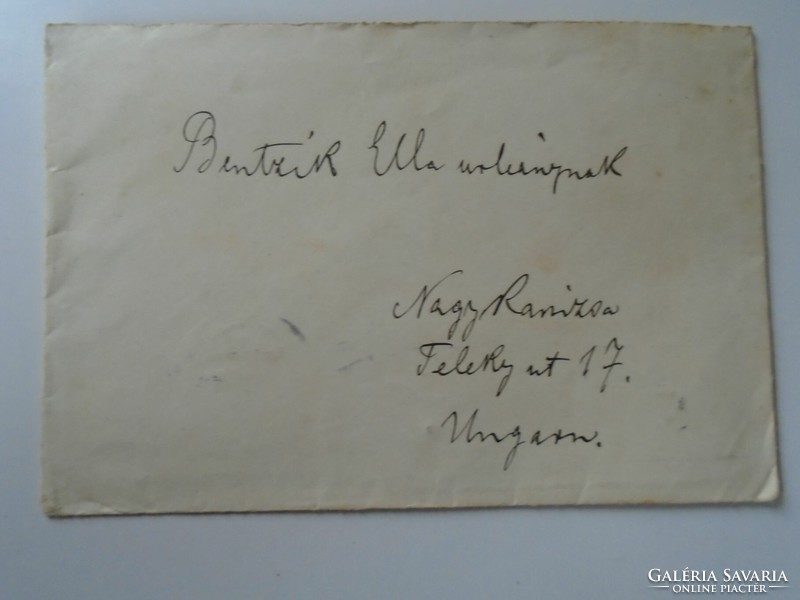 D193514 letter sent to the daughter of Dr. Ferenc Benzik, lawyer, municipal prosecutor. 1914 Grand Duchess of Brno