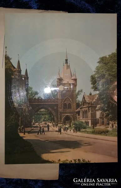 Colorvox 45 postcards sound disc budapest vajdahunyad castle, zoltan kodály recruiting a jános háry