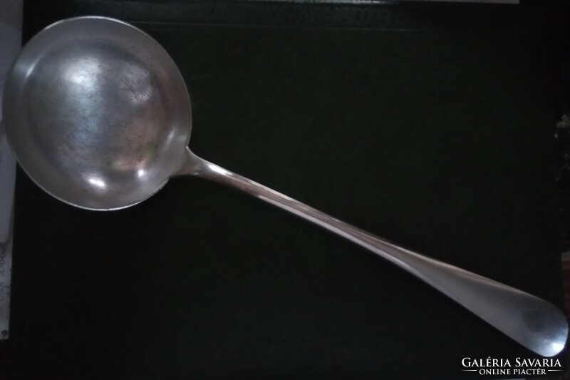Antique silver-plated marked Viennese Hermann Alpacca larger ladle