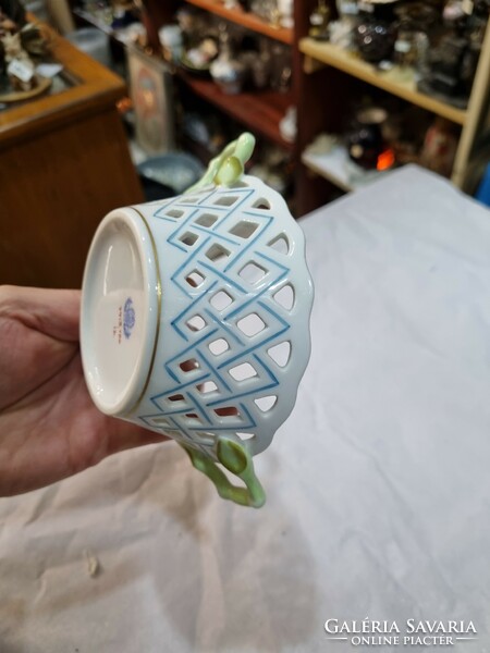 Herend porcelain openwork bowl