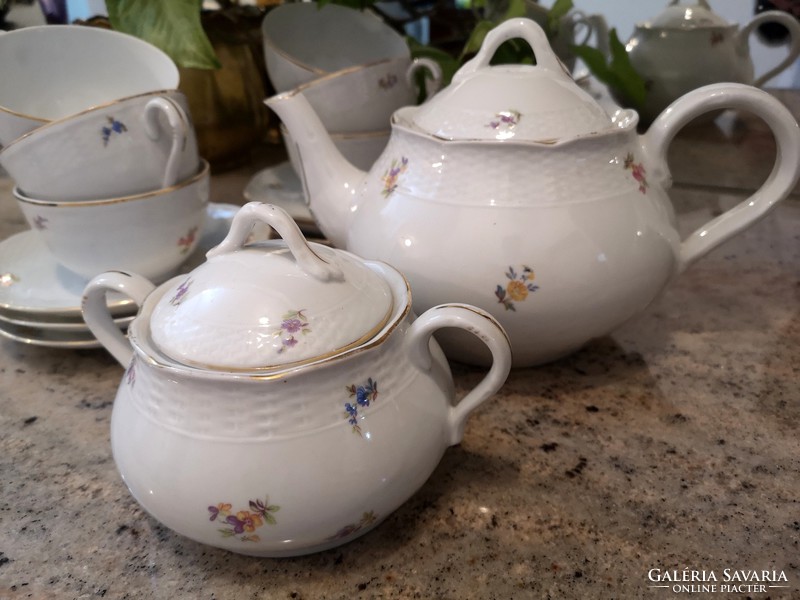 Beautiful meissen fine porcelain tea set for 6 people