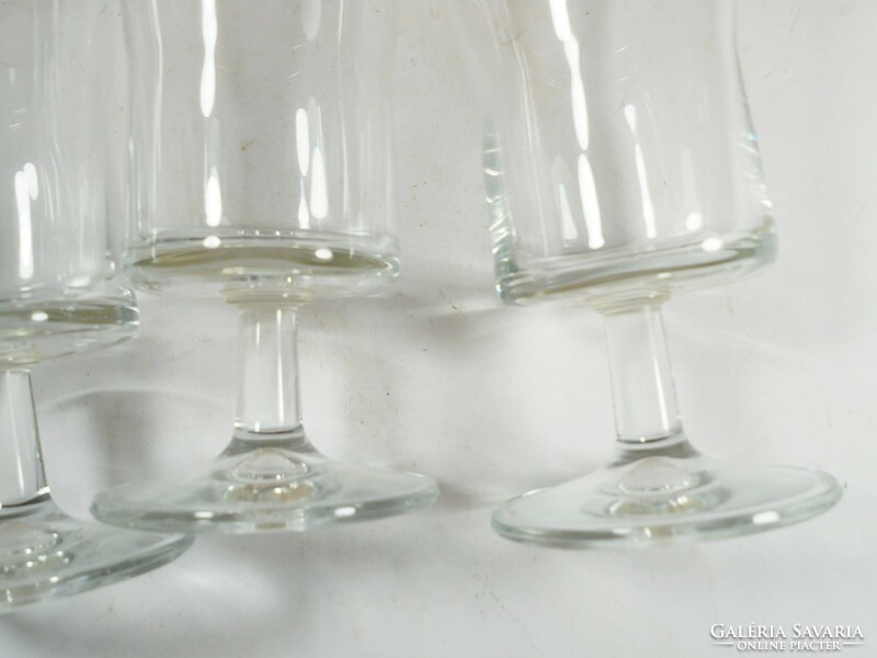 Old retro glass short drink glass 4 pcs