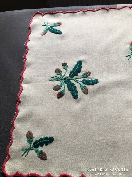 Hand embroidered tablecloth runner 70 x 34 cm