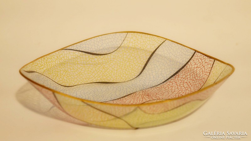 Stained glass serving bowl.