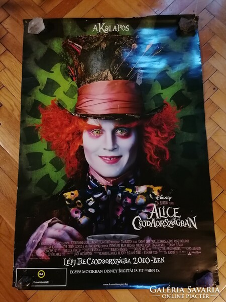 Alice Csodaországban Johnny Depp (Kalapos) eredeti 2010-es mozi plakát, 98x68cm